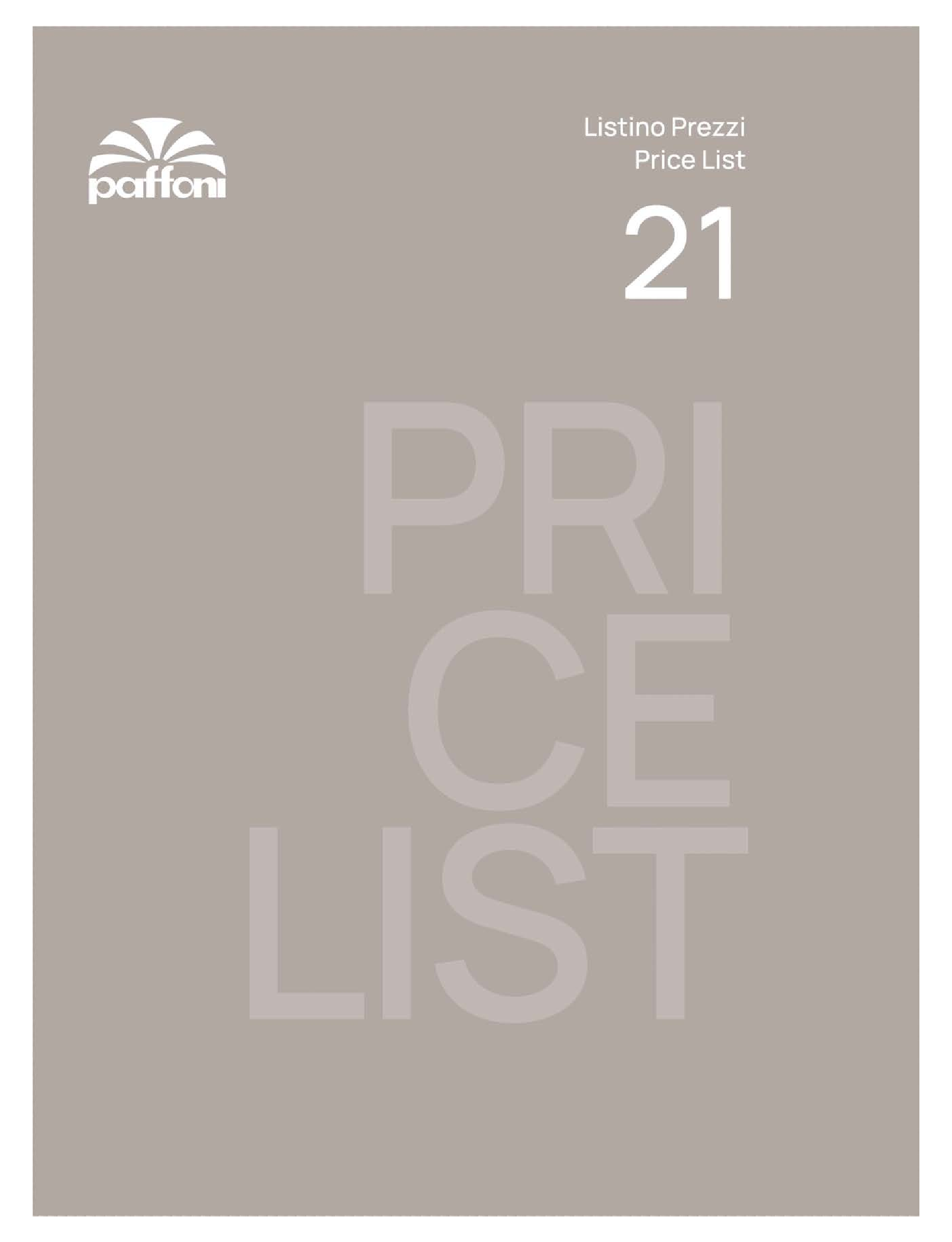 Listino Paffoni 21   Senza prezzi